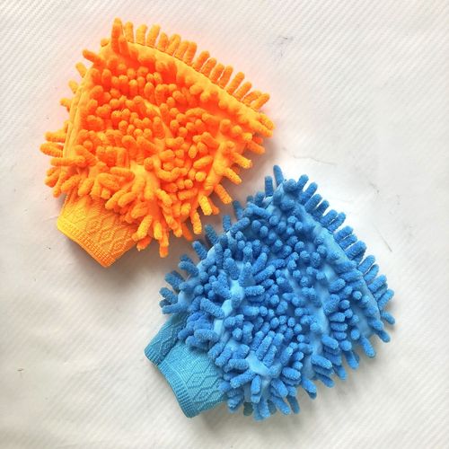 大号双面加厚雪尼尔珊瑚虫洗车手套汽车擦车手套洗车清洁用品批发