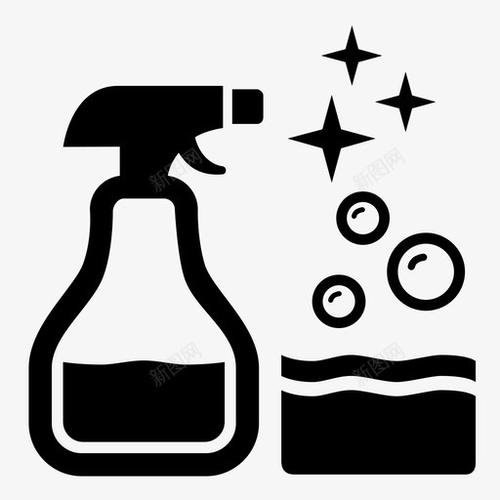 清洁用品海绵喷雾图标